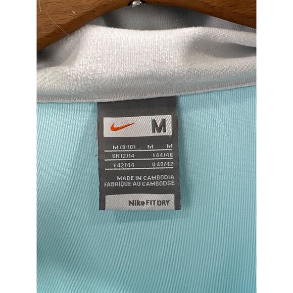 Nike Fit Dry Size Medium Zip-Up Jacket Light Blue Athletic Full-Zip Lightweight - Picture 4 of 8